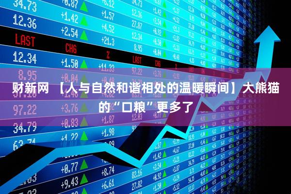 财新网 【人与自然和谐相处的温暖瞬间】大熊猫的“口粮”更多了