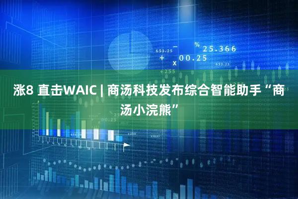 涨8 直击WAIC | 商汤科技发布综合智能助手“商汤小浣熊”
