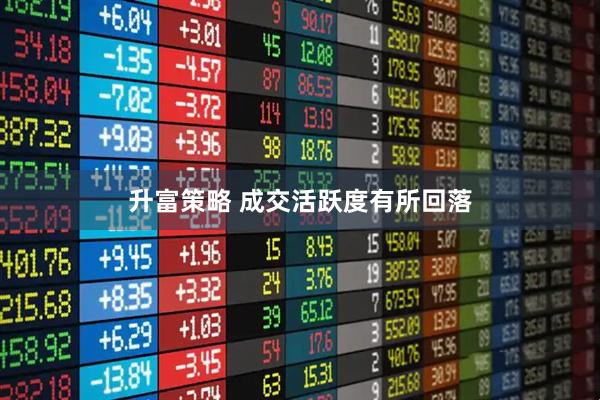 升富策略 成交活跃度有所回落