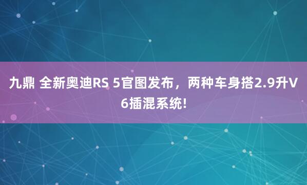 九鼎 全新奥迪RS 5官图发布，两种车身搭2.9升V6插混系统!